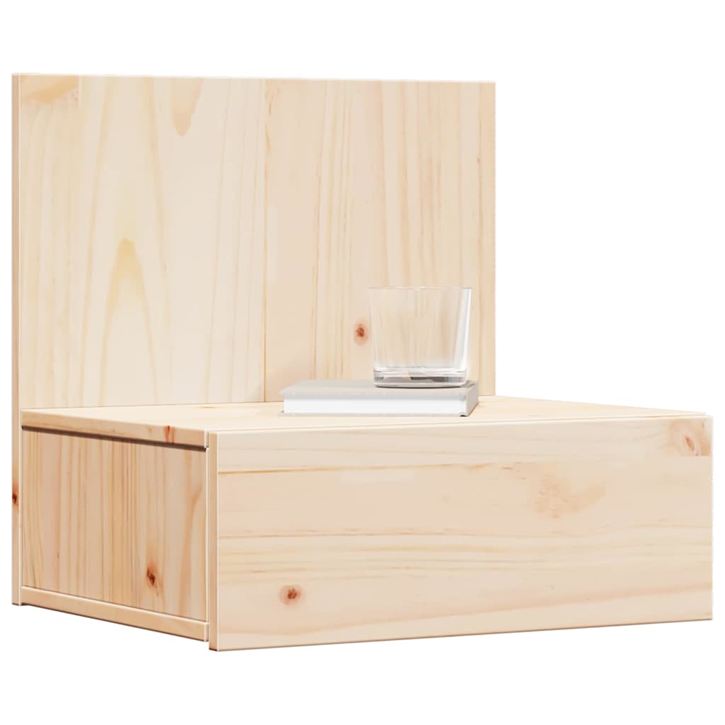 Nachttisch Braun 42 x 32.5 x 40 cm Massivholz Kiefer