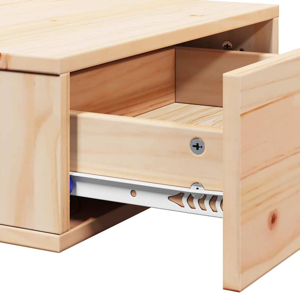 Nachttisch 2 pcs Braun 42 x 32.5 x 40 cm Massivholz Kiefer