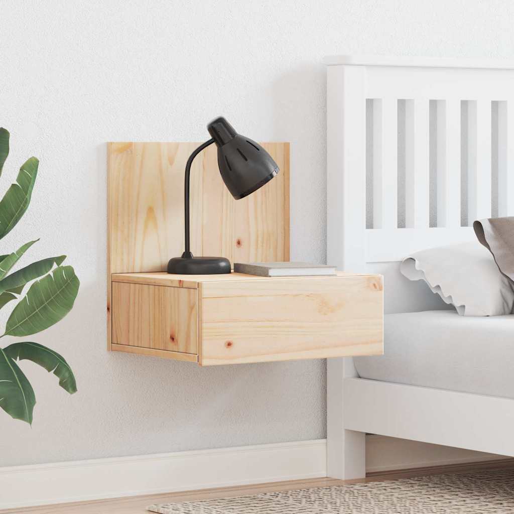 Nachttisch 2 pcs Braun 42 x 32.5 x 40 cm Massivholz Kiefer