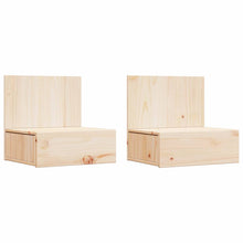 Nachttisch 2 pcs Braun 42 x 32.5 x 40 cm Massivholz Kiefer