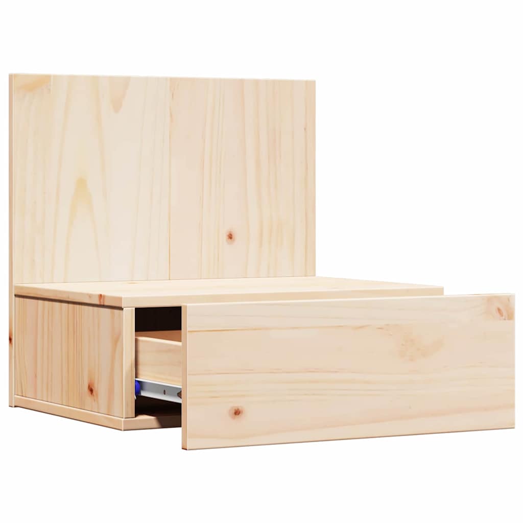 Nachttisch 2 pcs Braun 42 x 32.5 x 40 cm Massivholz Kiefer