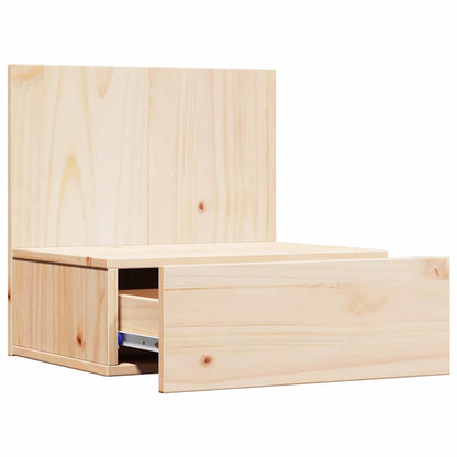 Nachttisch 2 pcs Braun 42 x 32.5 x 40 cm Massivholz Kiefer