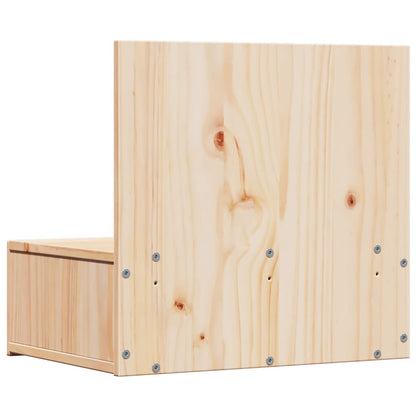 Nachttisch 2 pcs Braun 42 x 32.5 x 40 cm Massivholz Kiefer