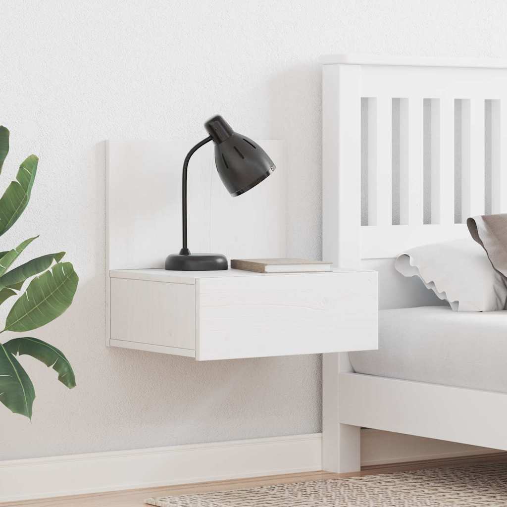 Nachttisch Weiß 42 x 32.5 x 40 cm Massivholz Kiefer