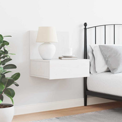 Nachttisch Weiß 42 x 32.5 x 40 cm Massivholz Kiefer