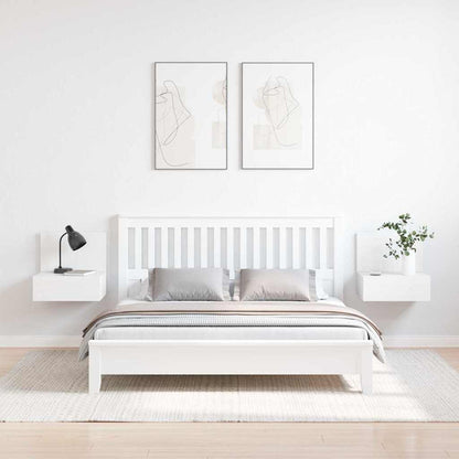 Nachttisch 2 pcs Weiß 42 x 32.5 x 40 cm Massivholz Kiefer