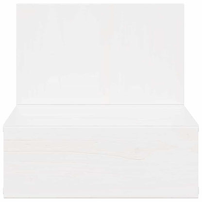 Nachttisch 2 pcs Weiß 42 x 32.5 x 40 cm Massivholz Kiefer