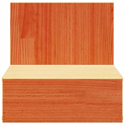 Nachttisch Wachsbraun 42 x 32.5 x 40 cm Massivholz Kiefer