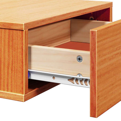 Nachttisch 2 pcs Wachsbraun 42 x 32.5 x 40 cm Massivholz Kiefer