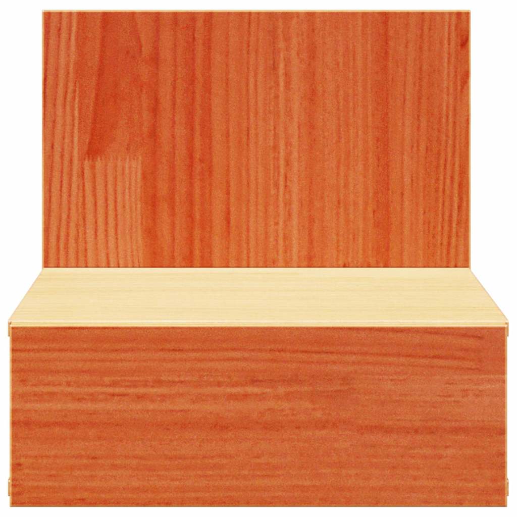 Nachttisch 2 pcs Wachsbraun 42 x 32.5 x 40 cm Massivholz Kiefer