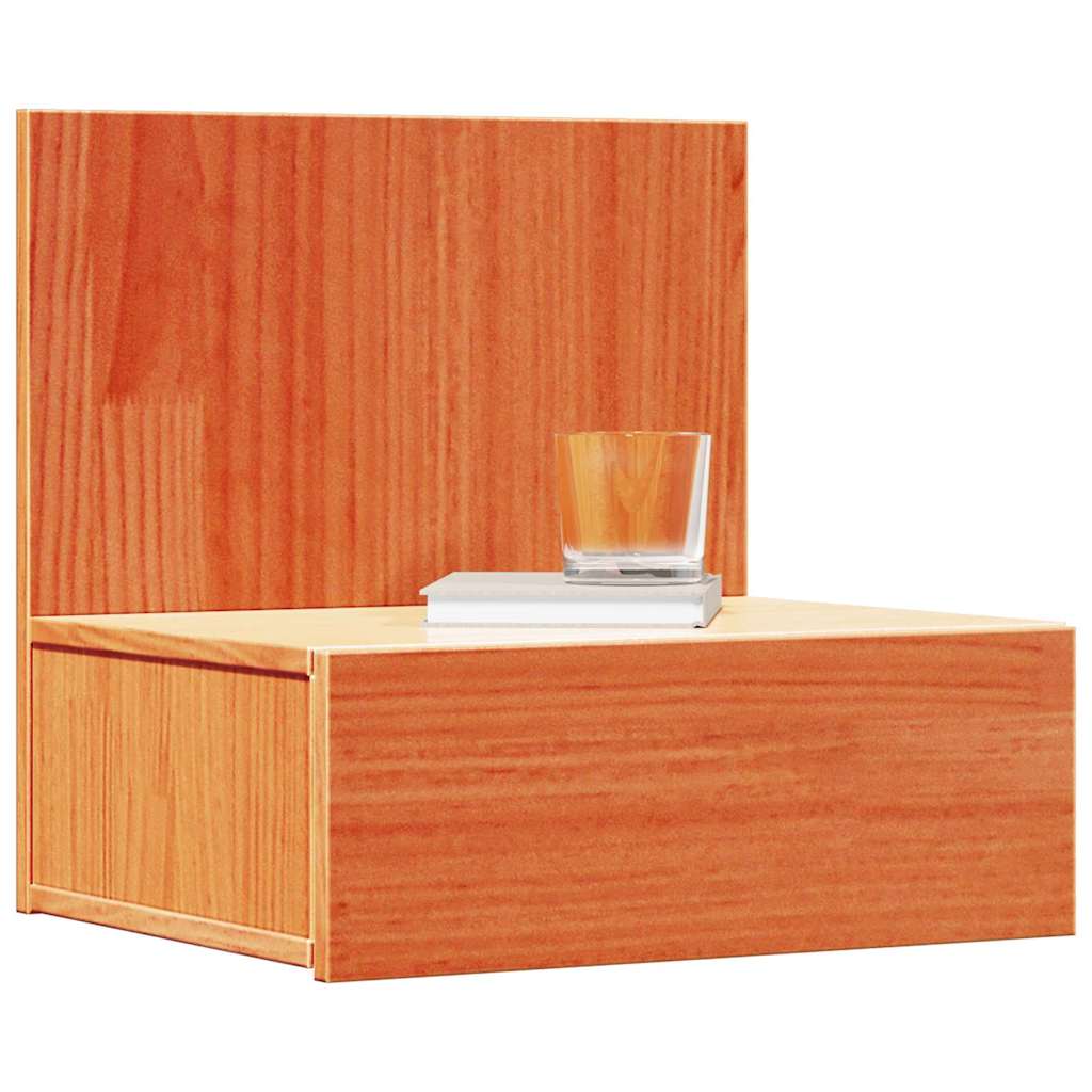 Nachttisch 2 pcs Wachsbraun 42 x 32.5 x 40 cm Massivholz Kiefer