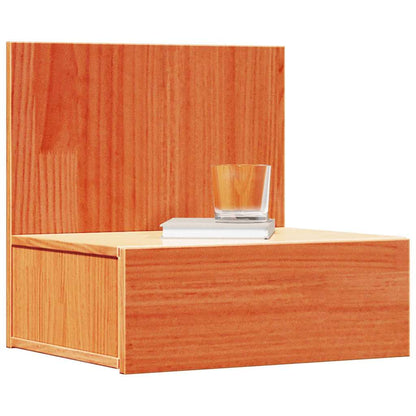 Nachttisch 2 pcs Wachsbraun 42 x 32.5 x 40 cm Massivholz Kiefer