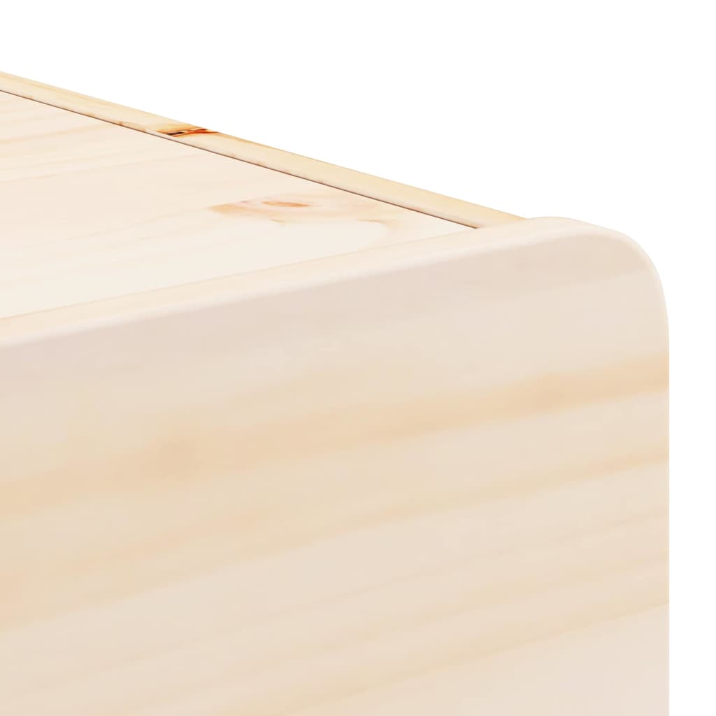 Nachttisch 2 pcs Braun 39 x 34 x 16,5 cm Massivholz Kiefer