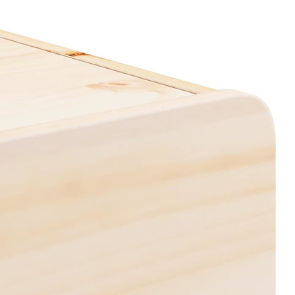 Nachttisch 2 pcs Braun 39 x 34 x 16,5 cm Massivholz Kiefer