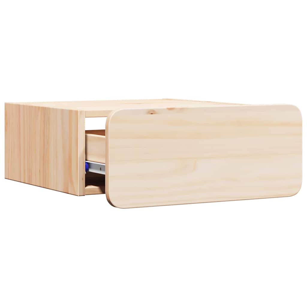 Nachttisch 2 pcs Braun 39 x 34 x 16,5 cm Massivholz Kiefer