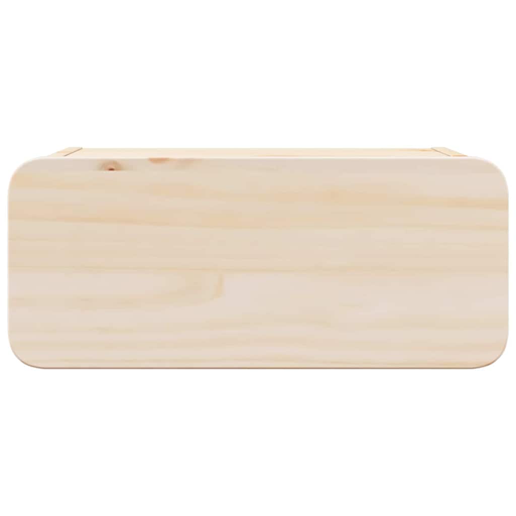 Nachttisch 2 pcs Braun 39 x 34 x 16,5 cm Massivholz Kiefer