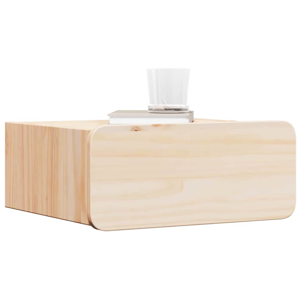 Nachttisch 2 pcs Braun 39 x 34 x 16,5 cm Massivholz Kiefer