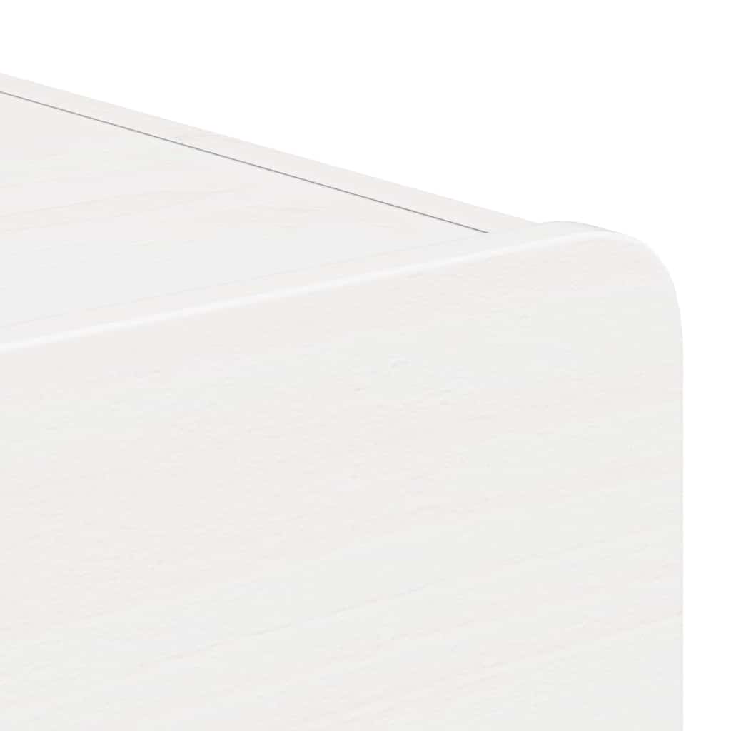 Nachttisch 2 pcs Weiß 39 x 34 x 16,5 cm Massivholz Kiefer