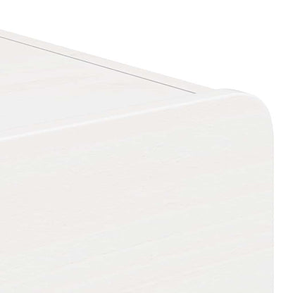 Nachttisch 2 pcs Weiß 39 x 34 x 16,5 cm Massivholz Kiefer