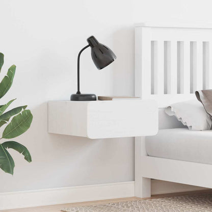 Nachttisch 2 pcs Weiß 39 x 34 x 16,5 cm Massivholz Kiefer