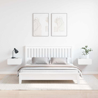 Nachttisch 2 pcs Weiß 39 x 34 x 16,5 cm Massivholz Kiefer