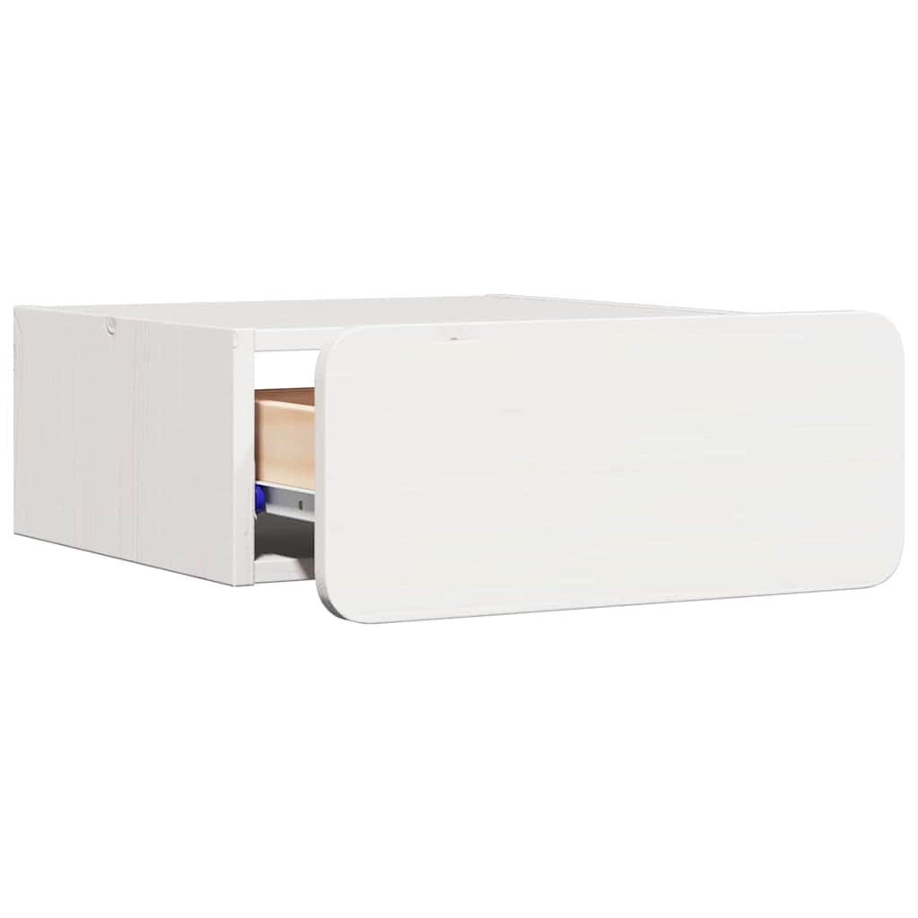 Nachttisch 2 pcs Weiß 39 x 34 x 16,5 cm Massivholz Kiefer