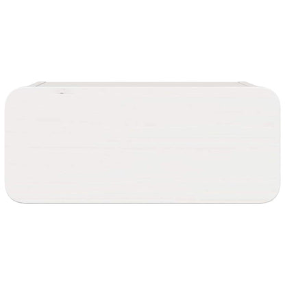 Nachttisch 2 pcs Weiß 39 x 34 x 16,5 cm Massivholz Kiefer