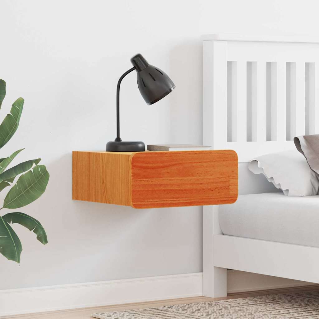 Nachttisch Wachsbraun 39 x 34 x 16,5 cm Massivholz Kiefer