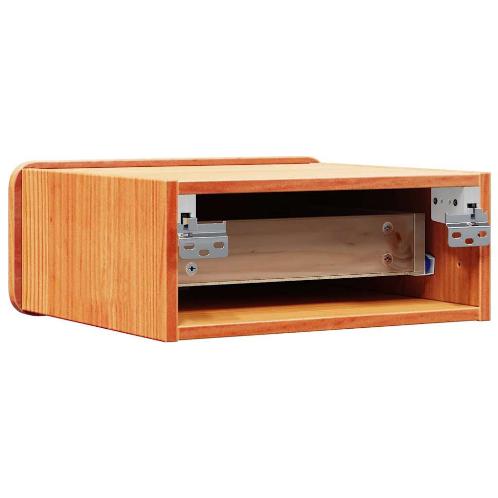 Nachttisch 2 pcs Wachsbraun 39 x 34 x 16,5 cm Massivholz Kiefer