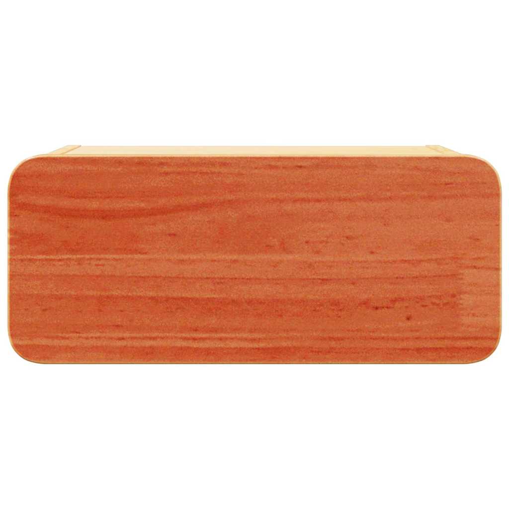 Nachttisch 2 pcs Wachsbraun 39 x 34 x 16,5 cm Massivholz Kiefer