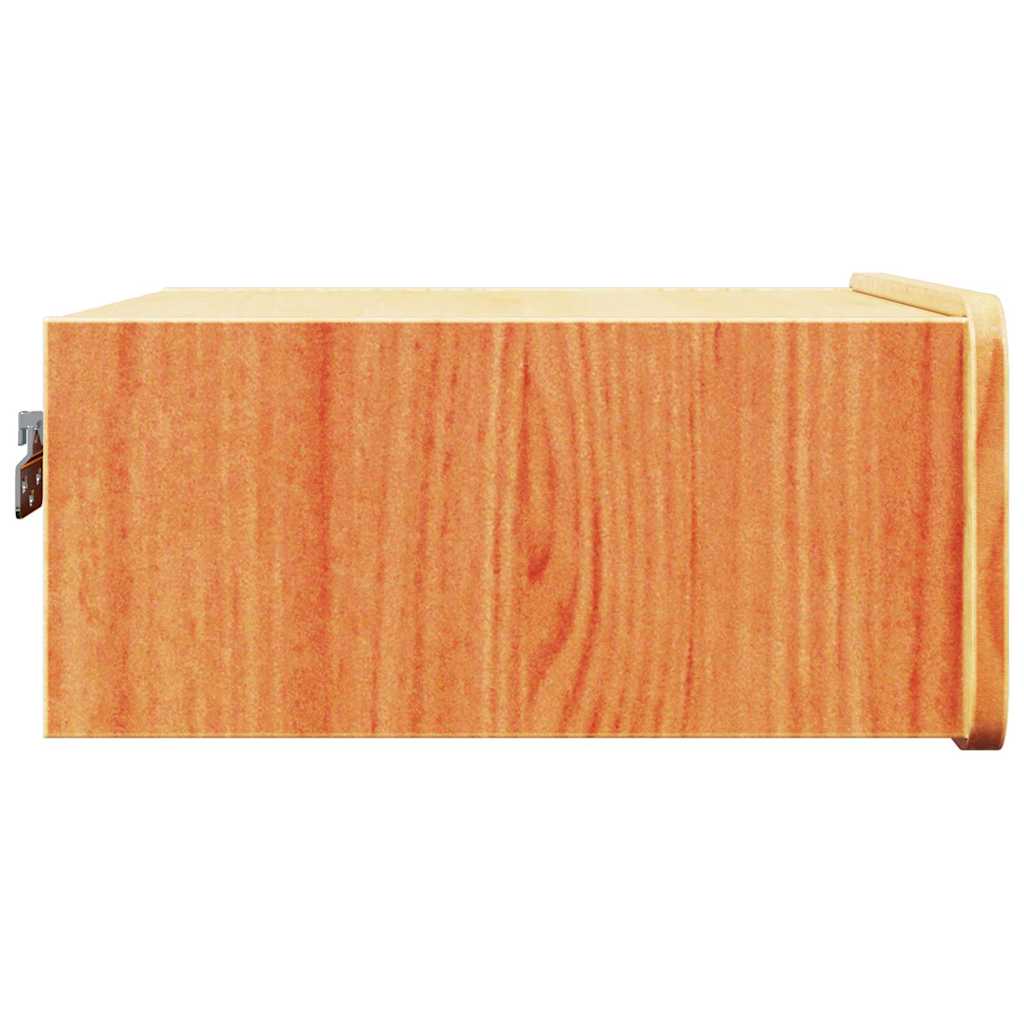 Nachttisch 2 pcs Wachsbraun 39 x 34 x 16,5 cm Massivholz Kiefer