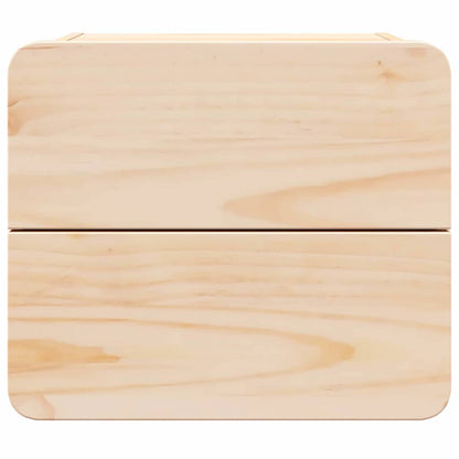 Nachttisch 2 pcs Braun 39 x 34 x 33 cm Kiefer Massivholz