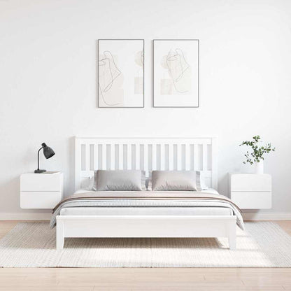 Nachttisch 2 pcs Weiß 39 x 34 x 33 cm Kiefer Massivholz