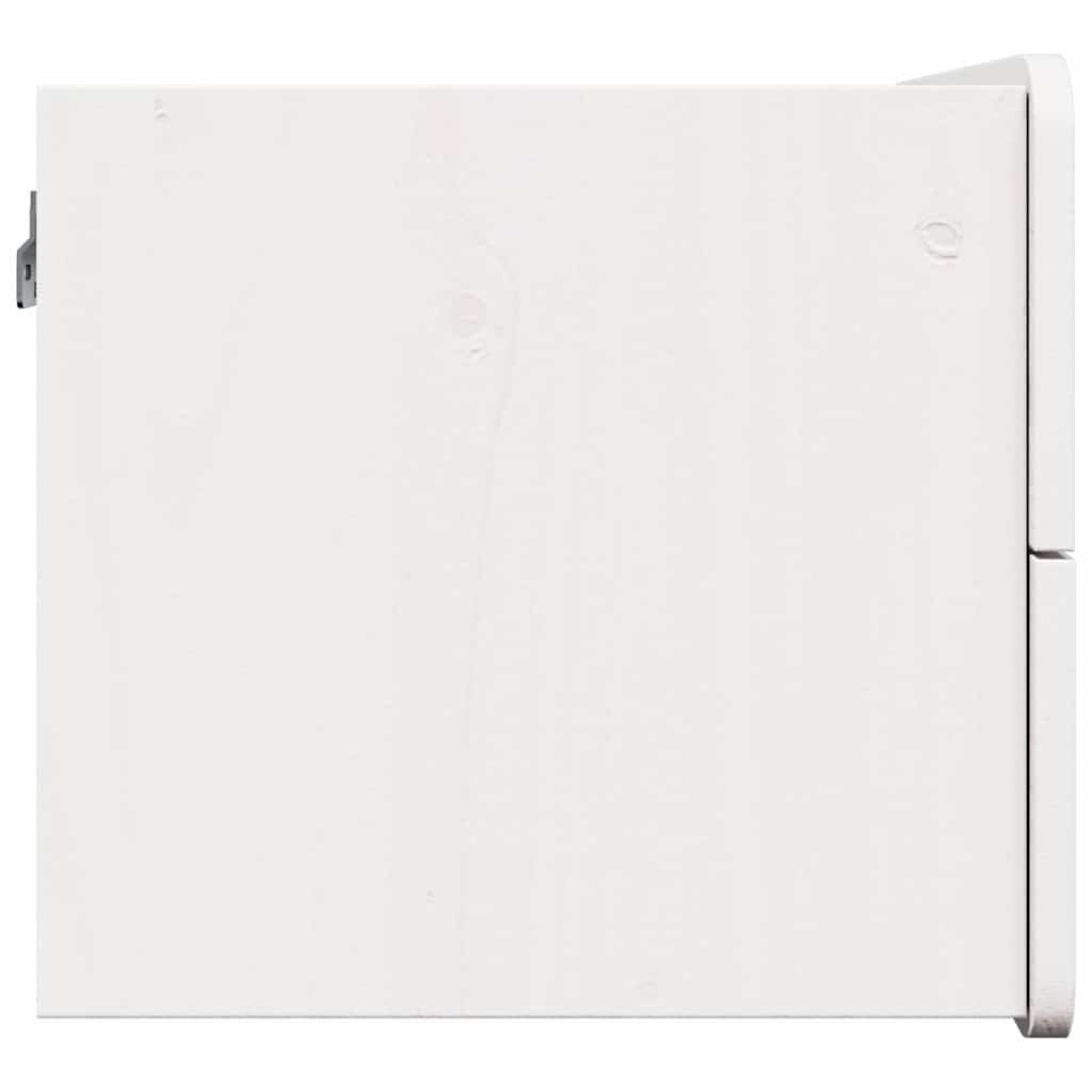 Nachttisch 2 pcs Weiß 39 x 34 x 33 cm Kiefer Massivholz