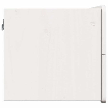 Nachttisch 2 pcs Weiß 39 x 34 x 33 cm Kiefer Massivholz