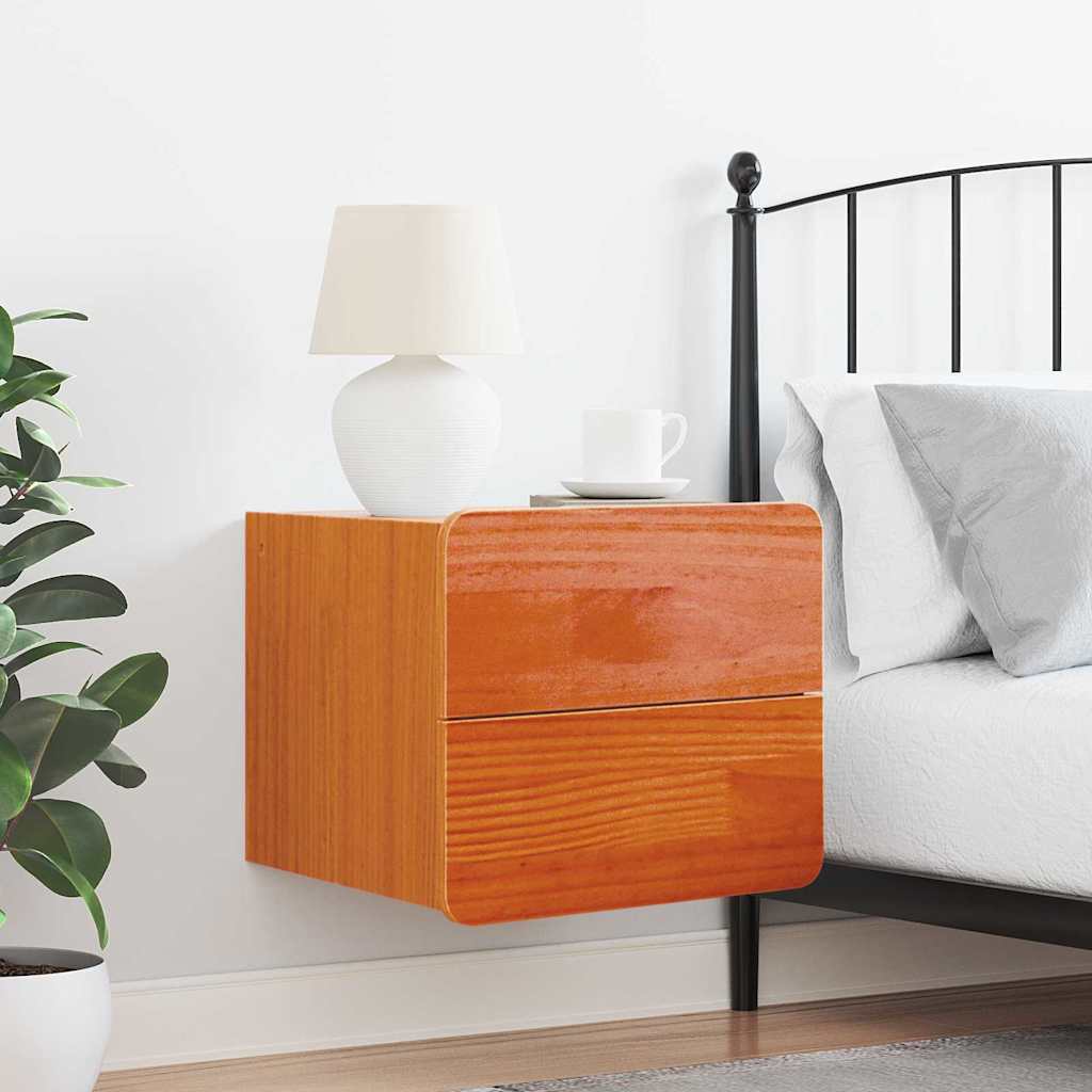 Nachttisch Wachsbraun 39 x 34 x 33 cm Kiefer Massivholz