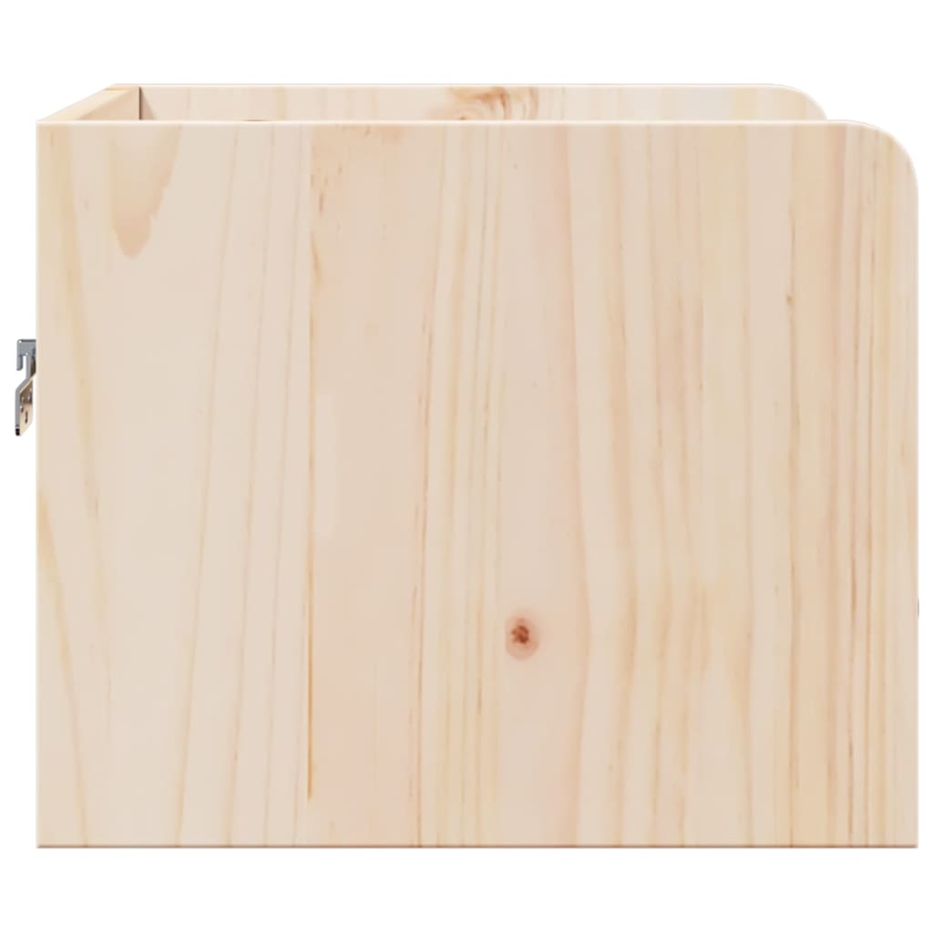 Nachttisch 2 pcs Braun 38 x 36 x 29,5 cm Massivholz Kiefer