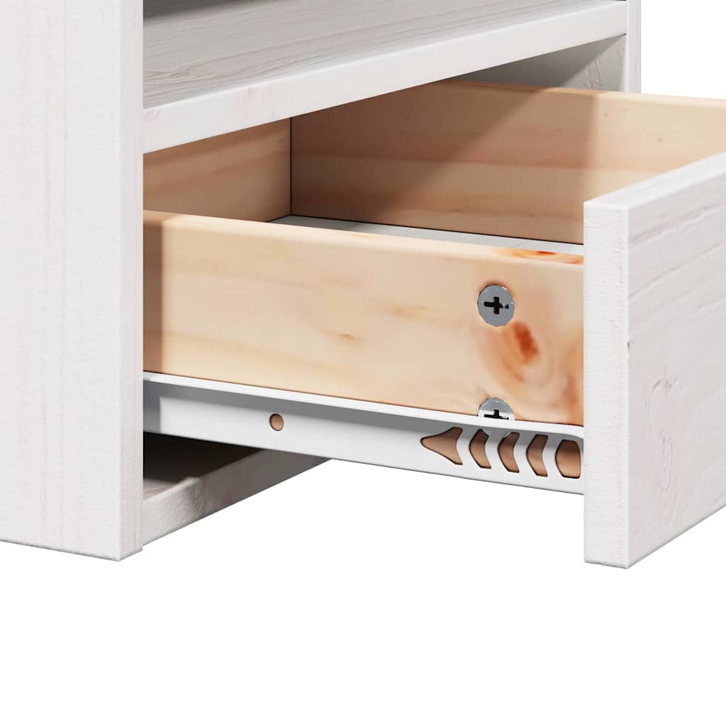 Nachttisch Weiß 38 x 36 x 29,5 cm Massivholz Kiefer