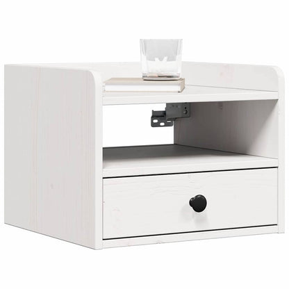 Nachttisch 2 pcs Weiß 38 x 36 x 29,5 cm Massivholz Kiefer