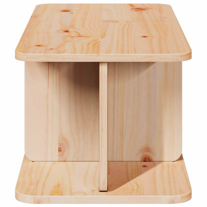 Couchtisch Natur 80 x 39,5 x 33,5 cm Massivholz Kiefer