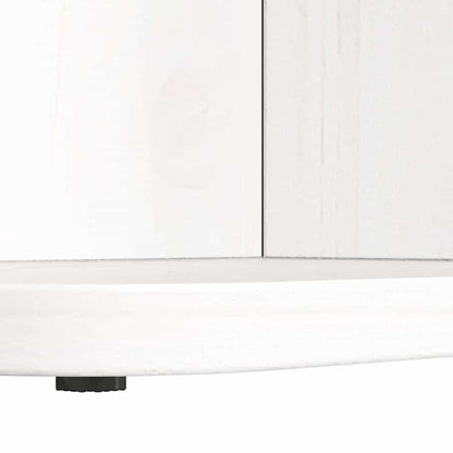 Couchtisch Weiß 80 x 39,5 x 33,5 cm Massivholz Kiefer