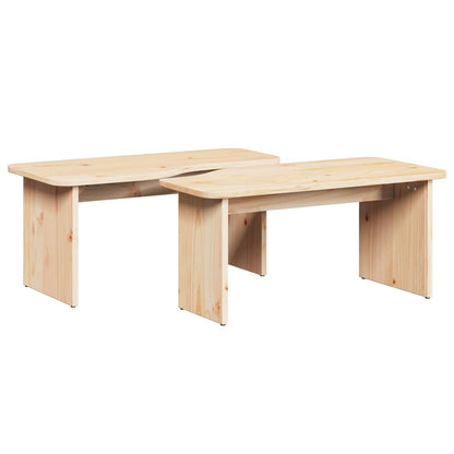Couchtisch Natur 100 x 69 x 35.5 cm Massivholz Kiefer