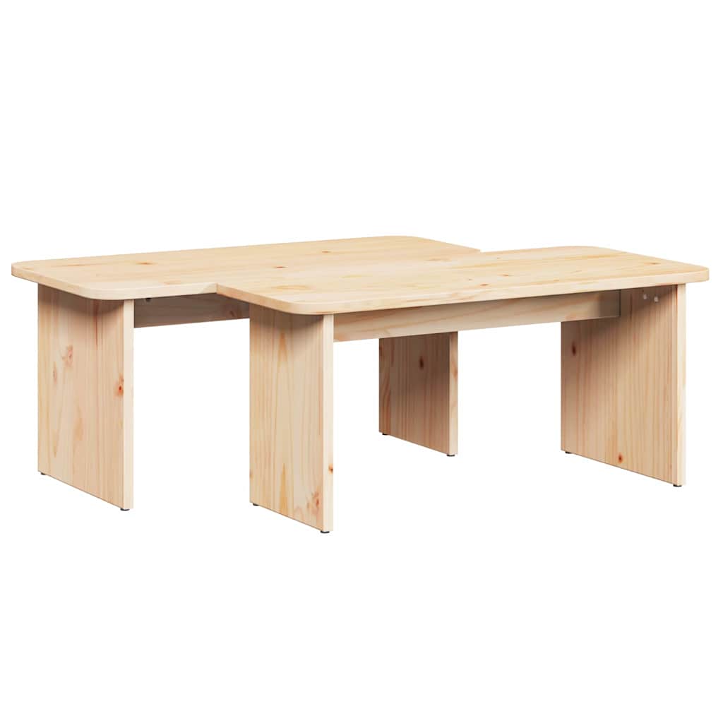 Couchtisch Natur 100 x 69 x 35.5 cm Massivholz Kiefer