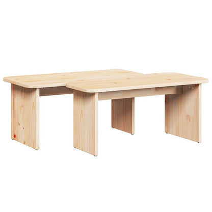 Couchtisch Natur 100 x 69 x 35.5 cm Massivholz Kiefer