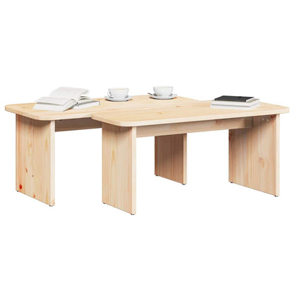 Couchtisch Natur 100 x 69 x 35.5 cm Massivholz Kiefer