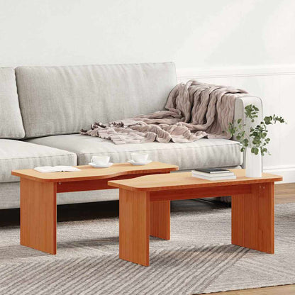 Couchtisch Wachsbraun 100 x 69 x 35.5 cm Massivholz Kiefer