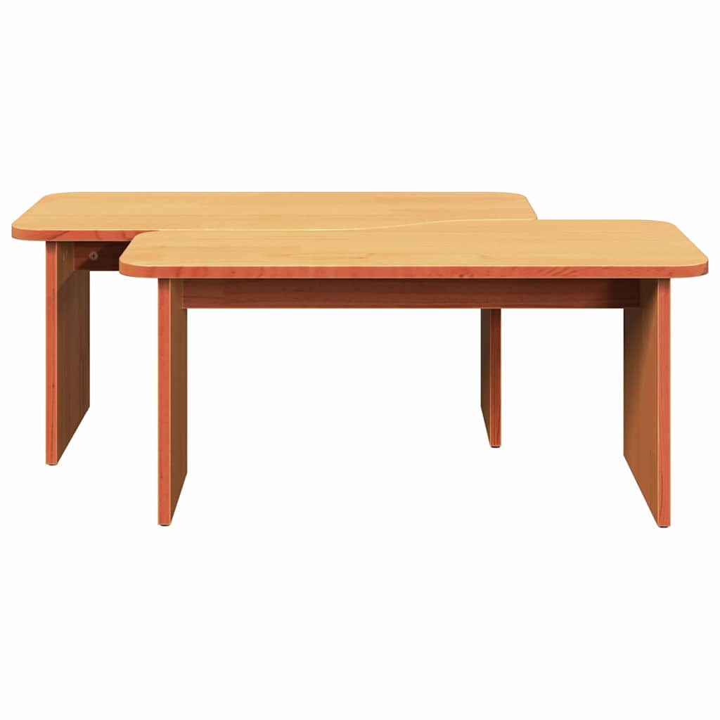 Couchtisch Wachsbraun 100 x 69 x 35.5 cm Massivholz Kiefer