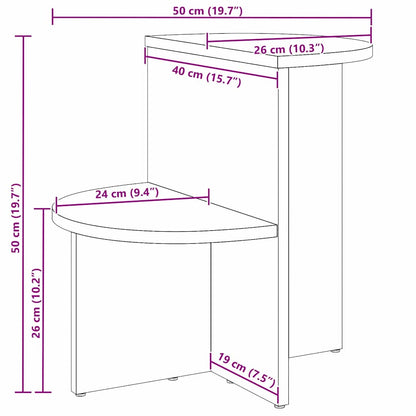 Beistelltisch Wachsbraun 50 x 40 x 50 cm Massivholz Kiefer