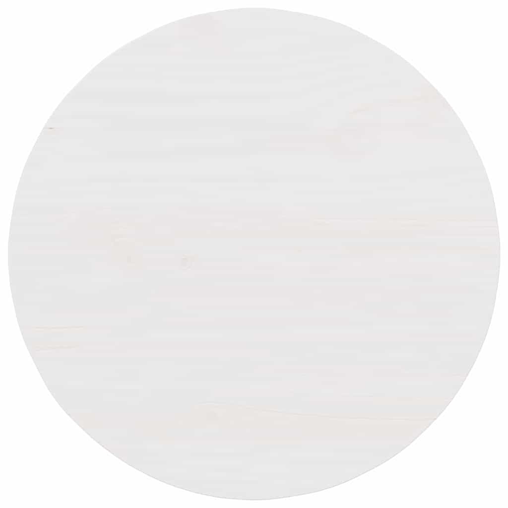 Couchtisch Weiß 50 x 50 x 35 cm Massivholz Kiefer