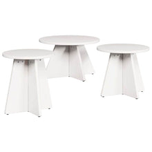 Couchtisch 3 pcs Weiß 49 x 49 x 30 cm Massivholz Kiefer